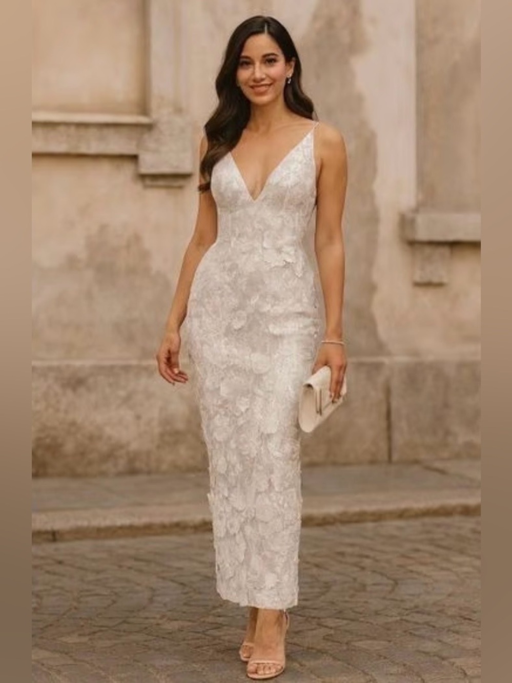 Helsi Norah silver sequin gown